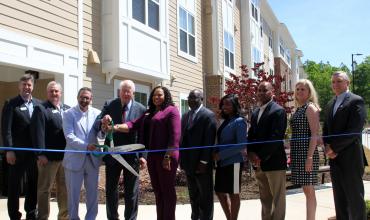 a ribbon cutting ceremony