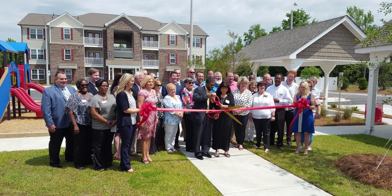 a ribbon cutting ceremony